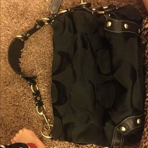 Black coach shoulder bag